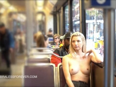 18 ans, Blonde, De plein air, Petite femme, Allumeuse, Adolescente, Nénés, Train