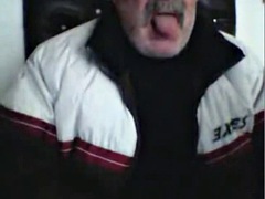 Handjob with a very hairy and mustached Turkish mature man