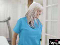 Watch an intense fuck massage with this hot mature masseuse Sally D Angelo and her handsome client Jake Adams.