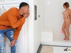Gros seins, Noire, Sucer une bite, Attrapée, Énorme, Interracial, Mère que j'aimerais baiser, Voyeur