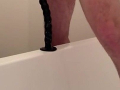 Stunning man jacks in the douche with buttfuck beads fuck stick and spreads his anus