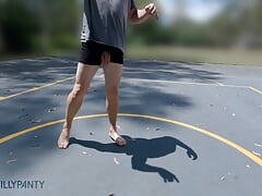 Cock out basketball - new location public dick flash