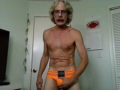 JerkinDad14 - My 50th xHamster Video! Extended Masturbation Goon Bate Extremely Verbal Massive Cumshot By Hairy Gay Man