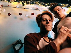 Sweet couple of guys had hot sex on the eve of Christmas