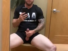 Beautiful Dude Draining In Public Switching Apartment