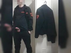 Security Guard , cum at work locker room