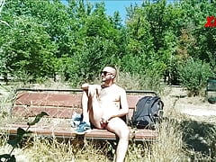 Jerking off in the park part 2