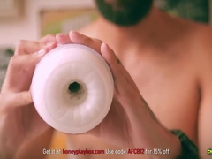 Big Uncut Cock Latino Tests Honeyplaybox Kai2 Automatic Masturbator Intense Cumshot