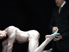 Twink and his older manager share BDSM perversions in private