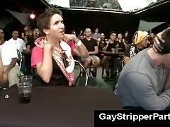 Gay stripper party with wild male strippers