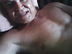 brazilian grandpa cums on cam