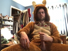 Holiday reindeer costume play