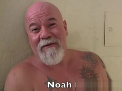 Horny gay bear rammed by chub in gangbang