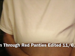 Cum Through Red Panties