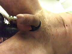 my dildo ballistic in my ass   latex cockring  piercing