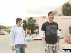 Hot and steamy facial after steamy ass fucking with a cumshot on Homosexual's face