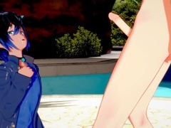 Yaoi - Catboy x Foxboy hj and fellatio