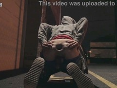 Solo anal pleasure in a car with big-ass gape and monster fingers