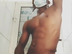 Love for the jizz: Black stud jerk in public rest room