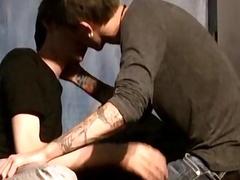 Bareback cowboy riding with young men having some hot fun