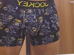 Liked with Fresh undergarments and have fun with my arse and shaft got big white milk