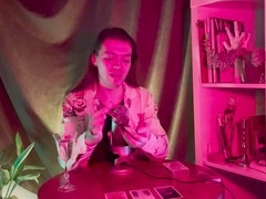Relaxing gay ASMR magic session with tarot cards and a hand job