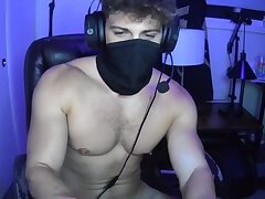 Hot Masked Guy Shows Off His Cock And Jerks-Off