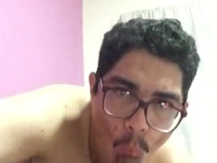 Deep fellating my mates curved shaft