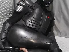rubber drone having fun with the cock and jerk off