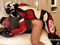 Sex humiliation at the hotel with straight motorbiker