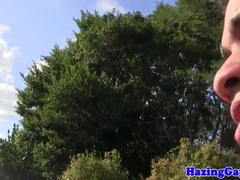 Outdoor College Hazing With Amateurs Fucked