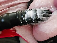 Fisting gel In my hole and on dildo