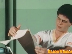 Navy twink without protection gets a messy facial after intense oral session