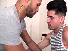 Shady Latino Army guys poke nubile Straight Boy