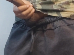 army soldier gets insane plays with his thick full salute and jacks