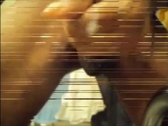 Black guy jacks off his big cock and cums hard