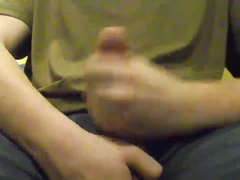 Jerking off with warm oil and a huge orgasm