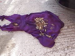 crushing on purple dress 4 under car tyres