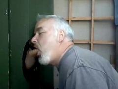 Blowjob and cum eating in Glory Hole 6