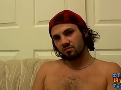 Hetero Jock Bam Draining his Large Lollipop to Jizm Solo