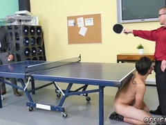 Shaven dude fag pornography flick CPR dick deep-blowing and bare ping pong