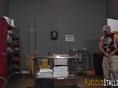 Well built wolf ejaculates