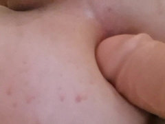 Femboy taunts and cascades spunk from railing faux-cock with taut bootie - prettyboi2000x