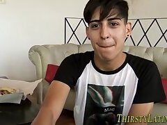 Mexican teenager takes cum facial