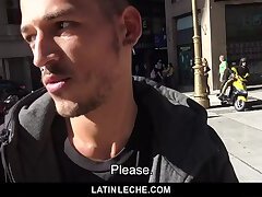 LatinLeche - Handsome Punk Sucks An Uncut Cock For Money