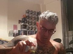 Stroking myself, cum while I witness porno. n2