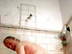 Dildo masturbation in the shower
