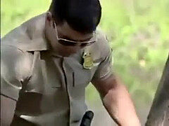 Musceld queer Cop ravages Outside - nial