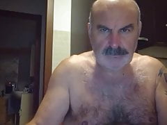 Moustached Hairy Arab Daddy Jerking Off