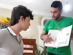 Straight Teacher Fucks His Young Gay Student Bareback, Pays Him with Stickers to Fuck Him Without a Condom, Cums Inside His Ass